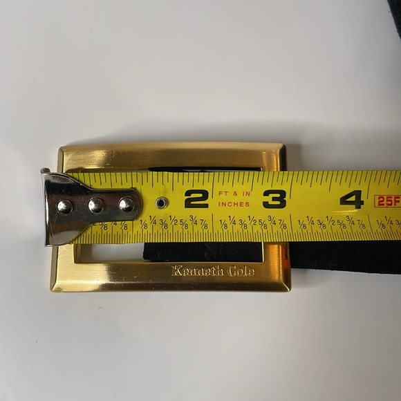 Kenneth Cole New York Belt Black Suede Leather Belt - Picture 6 of 11